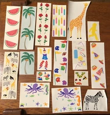 Lot of Vintage Mrs. Grossmans Stickers Variety Colorful Animals Fruit Etcetera