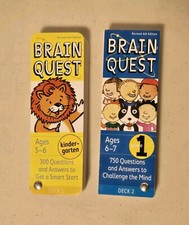 Brain Quest Revised 4th Edition Deck 1  2 Lot Kindergarten - Grade 1 