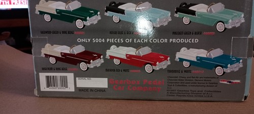 CLASSIC.GEARBOX. LIMITED EDITION. 1955 CHEVY BEL AIR REPLICA PEDAL CAR/COIN BANK - Picture 10 of 11