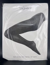 Avon Legwear Matte Microfiber Control Top Tights Black D USA Panty Hose Hosiery