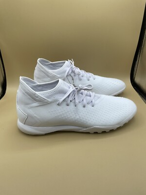 Sz 12 Men Adidas Predator Accuracy.3 TF Society  White Soccer Turf Shoes NEW