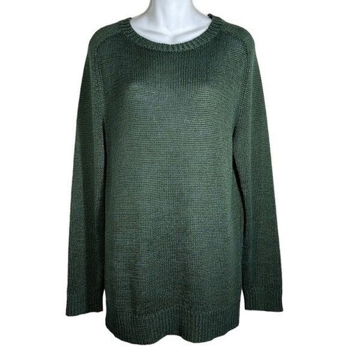 Dries Van Noten Womens Italian Yarn Linen Blend Jumper Size M Green Sweater Luxe - Picture 2 of 9