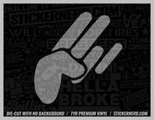 Shocker Sticker - Vinyl Car Decals - Funny Window Decal JDM KDM Hand Stickers