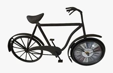 Wrought Iron metal Bicycle Tabletop Clock home decor NEW!! Firstime & Co