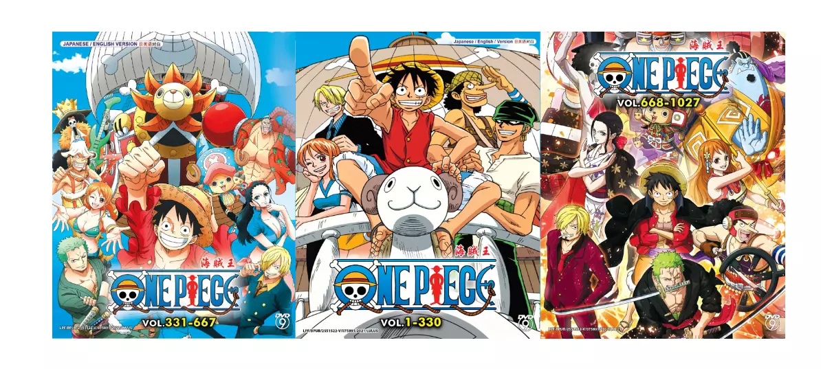 Anime One Piece Collection DVD TV Series 3 Boxset (EPS 1-1027