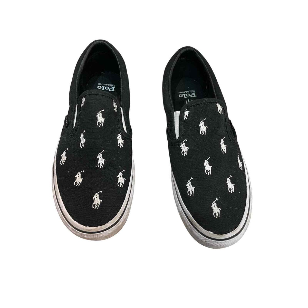 Polo Ralph Lauren Mens 8.5 Keaton Slip On Allover Pony Logo  display picture 3