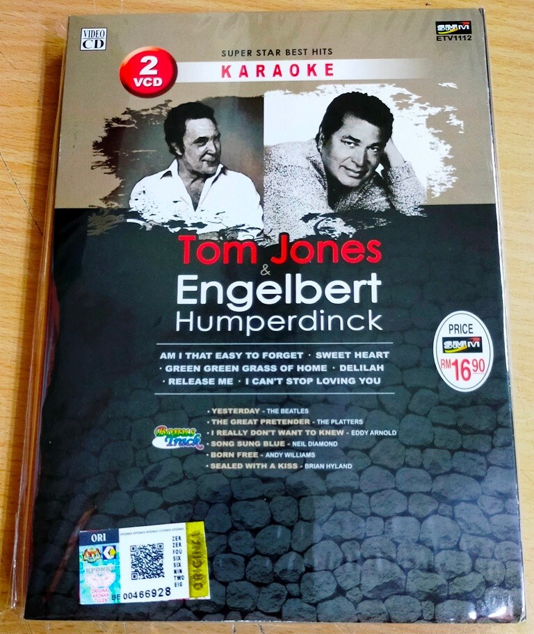 Tom Jones Engelbert Humperdinck The Best Of VCD Karaoke Cover