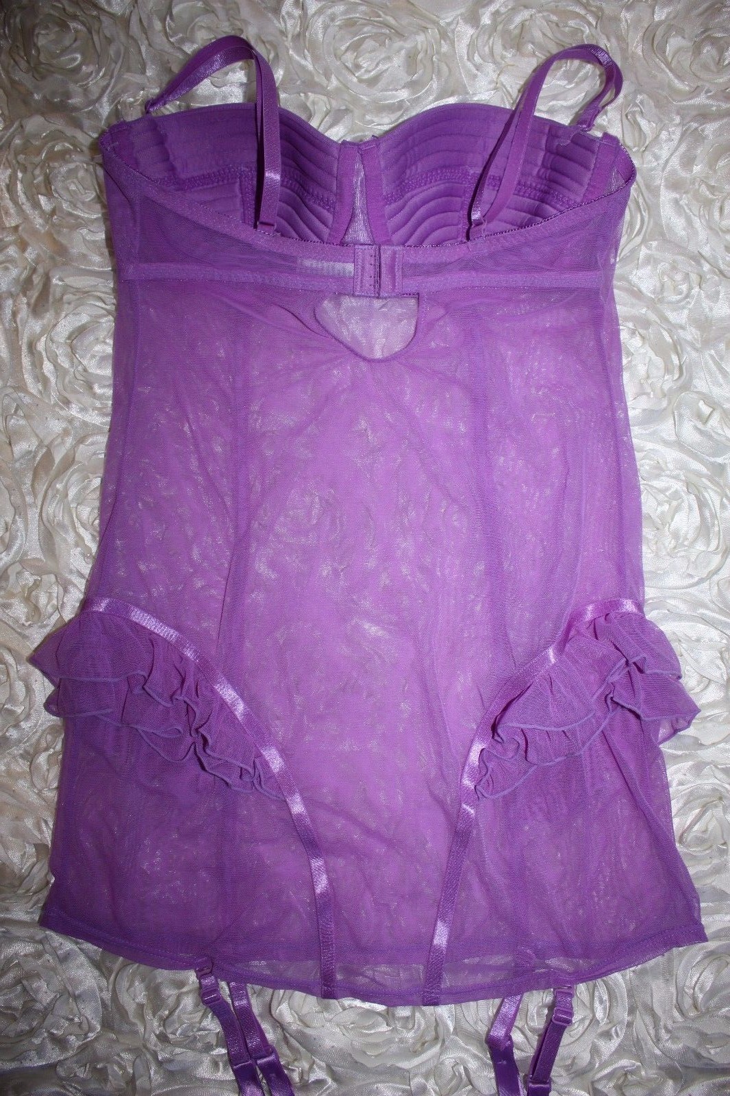 Frederick's of Hollywood Sheer Mesh Lavender Babydoll Teddy eBay