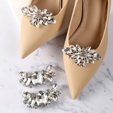 DIY Crystal Bowknot Shoe Clips Charm Buckle Charms Jewelry Shoes Decorations