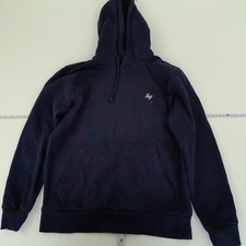 JACK  JONES Hoodie Large Blue Mens Hooded Pullover Sweatshirt Logo