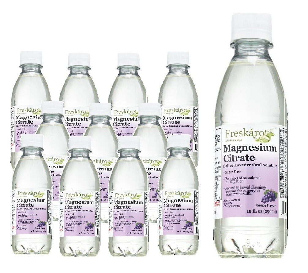 Magnesium Citrate Saline Oral Solution Laxative Grape 10 OZ, 12 Count eBay