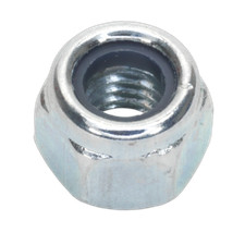 Image of Sealey Nylon Lock Nut M6 Zinc DIN 982 Pack of 100 - NLN6