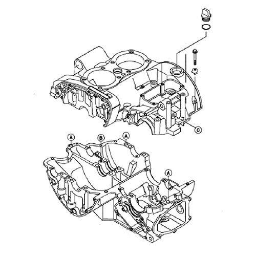 Vis carter Kawasaki W650 EJ650 1999-2008 moto kit allen