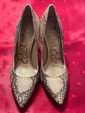 Sam Edelman Hazel Snakeskin Print Pumps 6.5