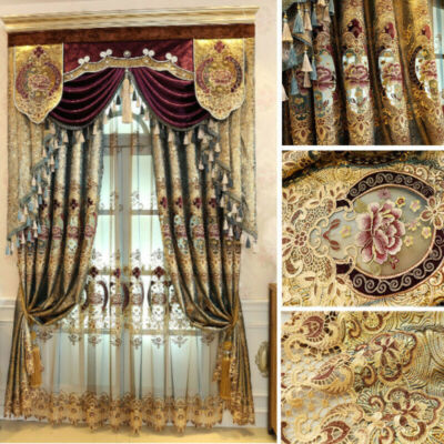 European Embroidery Curtain Fabric Water-soluble Window Drape Semi-finished Home