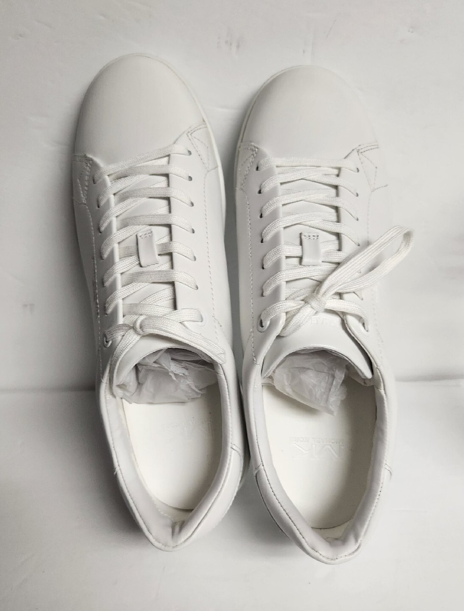 Michael Kors Nate Men's Smooth Leather Lace-Up Low Top Fashion Sneakers SZ 