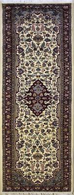 Tapis Runner Bokhara Jaldar Rouge - 2,5 X 10 Pieds (76x305cm) - Tissé Main - Laine Et Soie