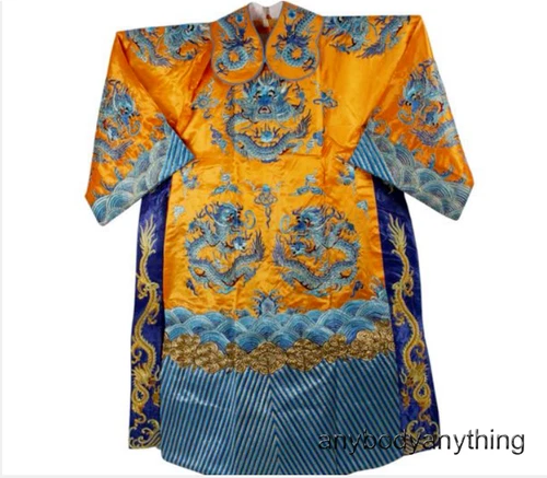Vestido Formal Bordado Diseño Dragón Dinastía Qing China Emperadores - Imagen 4 de 7