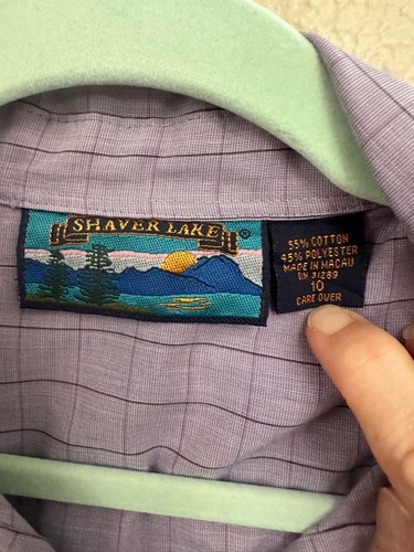 Vintage Shaver Lake Womens Long Sleeve Dress Shirt 10 cotton button up collared - Picture 3 of 6