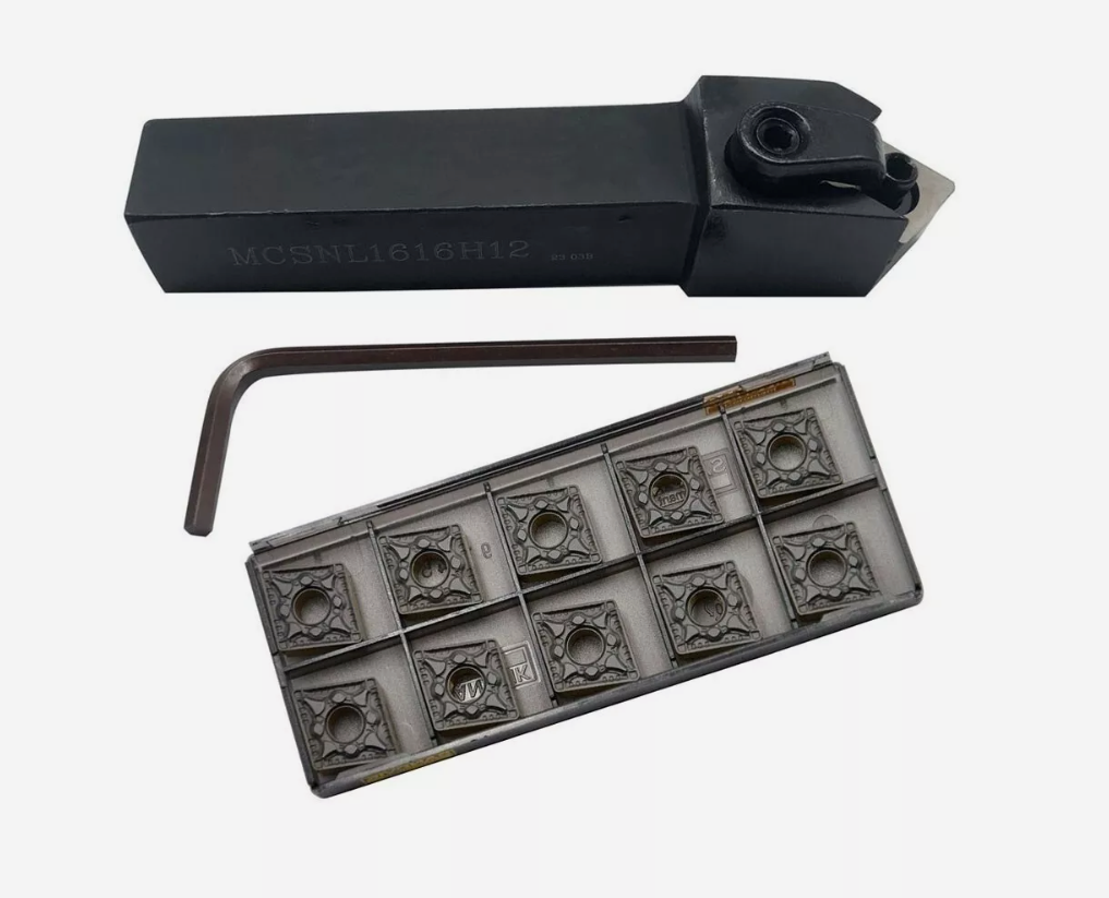 MCSNL1616H12 16mm Lathe Carbide Turning Tool Holder + 10Pcs CNMG120408-PM Insert