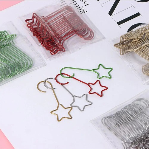 20Pcs Christmas Tree Hooks DIY Hanging Baubles Ball Small Ornaments Metal Hanger - Picture 15 of 23