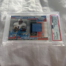 2002 WARREN MOON 71/100 LEAF CERTIFIED AUTOGRAPHED SIGNED JERSEY CARD, AUTH AUTO
