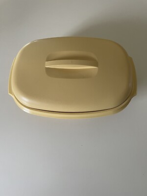 TUPPERWARE Oval Multi-Steamer Vegetable, Rice -GOLD- 2pc 1273-6  &   1275-4
