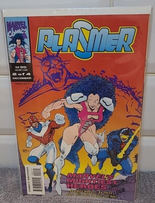 V Rare PLASMER #2 of 4 MARVEL UK Comic Book (December 1993) Bagged & Boarded 