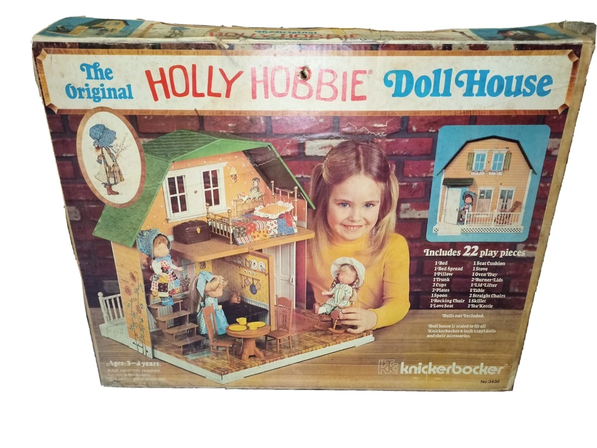 Scatola VUOTA casa Holly Hobbie Doll House 1977 Knickerbocker LEGGI DESCRIZIONE