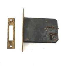 Antique Sliding Drawer Cabinet skeleton Key Door Lock vintage Mortise NO  key