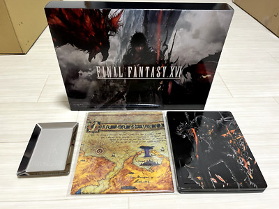 Final Fantasy XVI FF 16 Collector's Edition Cloth World Map Tray Case Set NEW