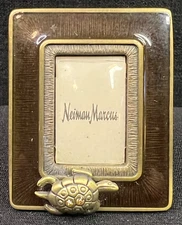 Jay Strongwater Neiman Marcus Mini Enamel Picture Frame Clip TURTLE Rhinestones