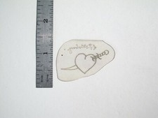 vtg 1960s 70s Tattoo Flash acetate stencil Heart and Dagger signed HAR2