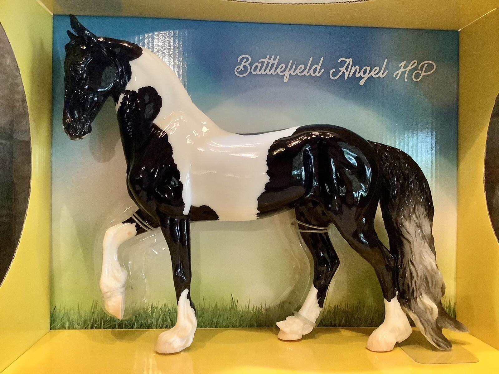 Breyer Glossy Battlefield Angel Ezra CCA Black Friesian Traditional