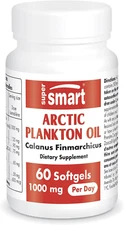 Supersmart Arctic Plankton Oil 1000Mg per Day (Patented) Greater Nutrition than