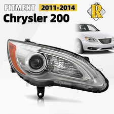 For 2011-2014 Chrysler 200 w/LED DRL Chrome Projector Headlight Passenger Right