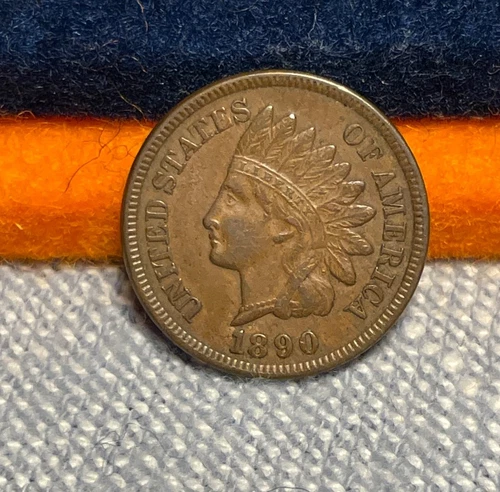 (#100898). Indian Head Cent (Penny) - 1890   AU++
