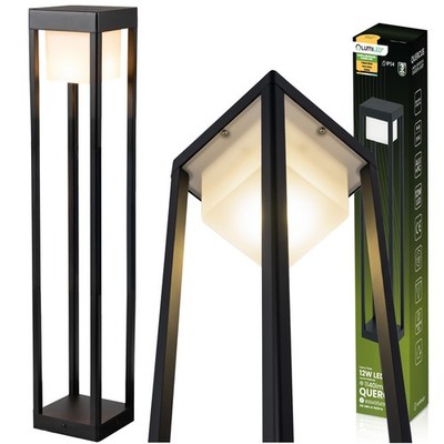 LED Gartenleuchte QUERCUS 12W 80cm Schwarz