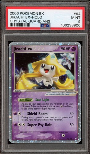 Pokemon Jirachi ex EX Crystal Guardians Ultra Rare #94 PSA 9 Mint
