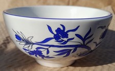 Ceramic Plant Pot Small Indoor Diameter 10cm With A Beautiful Blue Floral Design