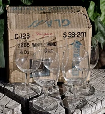 VINTAGE Riekes Crisa Handblown Crystal Glasses Set of 5 1970's Made in Mexico