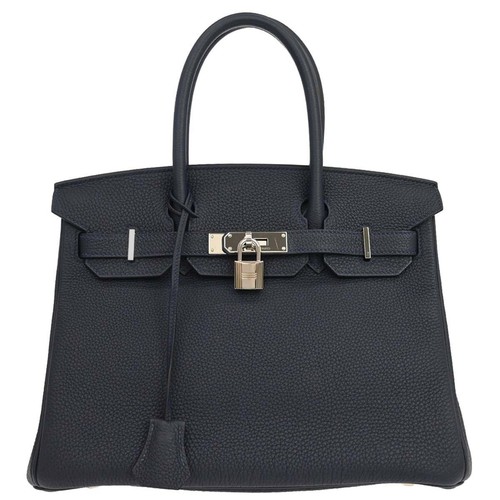Hermes Blue Nuit Togo Birkin 30 Handbag AIS382 167209