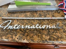 Vintage 1959 1960 1961 International Truck Emblem Badge Oem Cursive 13.5 Vintage 1959 1960 1961 International Truck Emblem Badge Oem Cursive 13.5