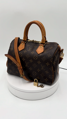 LOUIS VUITTON Monogram Speedy Bandouliere 25 2way Bag M41113 Auth