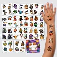 224 Pcs Halloween Temporary Tattoos for Kids Bulk, Party Favors