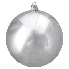 Northlight Shatterproof Shiny Silver Splendor UV Resistant Christmas Ornament 4"