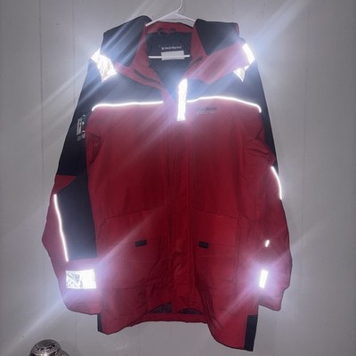 West Marine Coastal Explorer Sailing Jacket Fluorescent Yellow Hood Mens XL