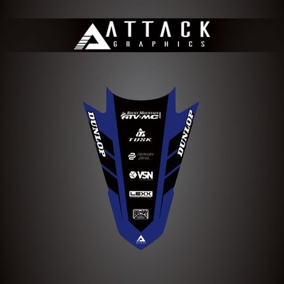 Attack Graphics Renegade Rear Fender Decal YZ Blue For Yamaha YZ450F 2023-2025