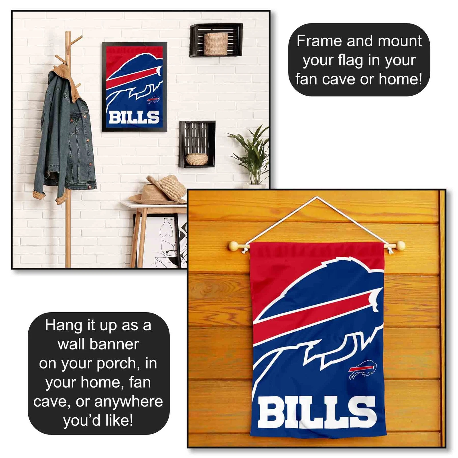 Buffalo Bills Large Logo  Garden Yard Banner Flag
