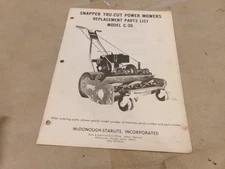 SNAPPER TRU-CUT POWER MOWERS REPLACEMENT PARTS LIST MODEL C-30